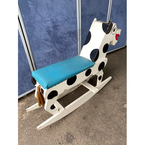 357 - Vintage ride on children's rocking horse. 

See images for all dimensions