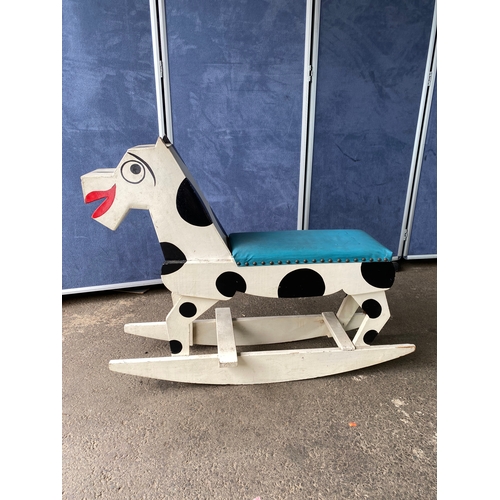 357 - Vintage ride on children's rocking horse. 

See images for all dimensions