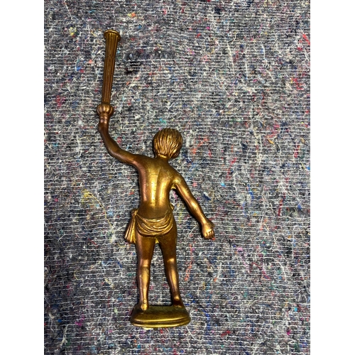 369 - Vintage brass Cherub figure furniture mounts Set of four.