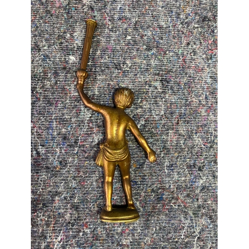 369 - Vintage brass Cherub figure furniture mounts Set of four.