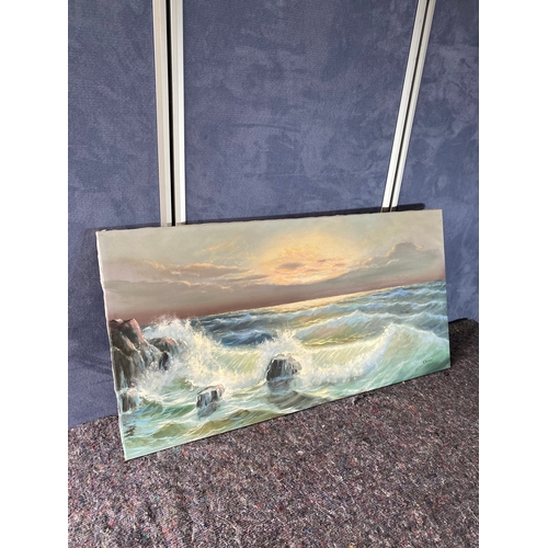 381 - Original signed oil on canvas by Lanci.