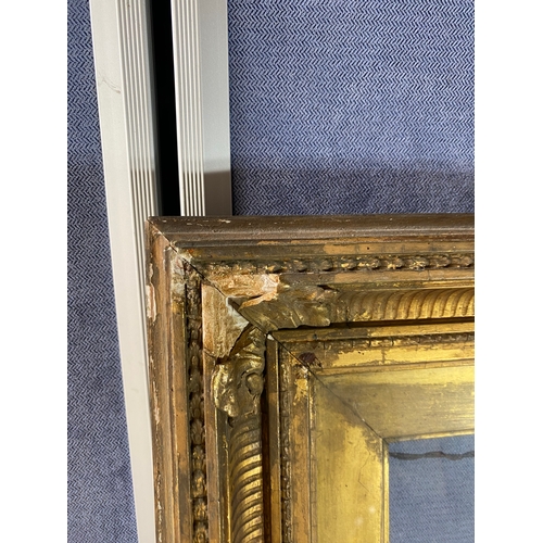 385 - Vintage gilt frame with glass.