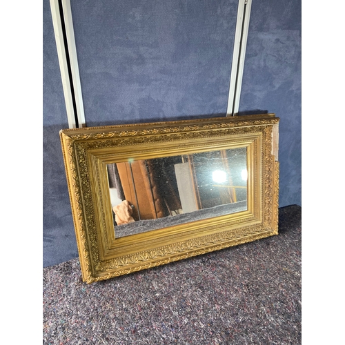 386 - Antique Gilt framed rectangular mirror.