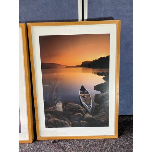 390 - Two framed scenic prints.