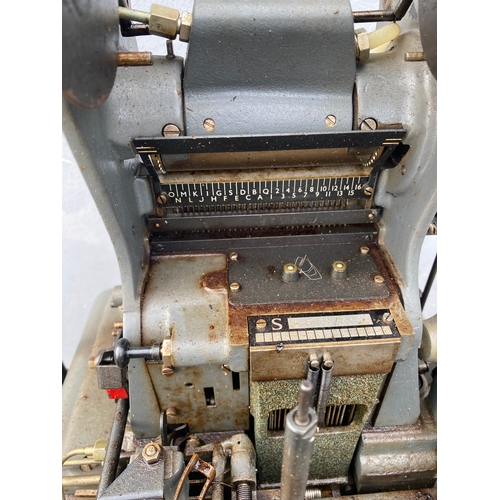 188 - Vintage Monotype Keyboard Letterpress / word processor and Air compressor