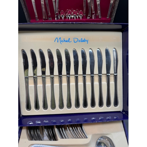 68 - Part Complete Silver plated Community Catteen of Cutlery + Complete Michel Delaby set