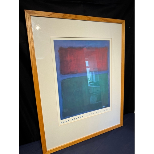 85 - Framed Mark Rothko Earth & Green Poster