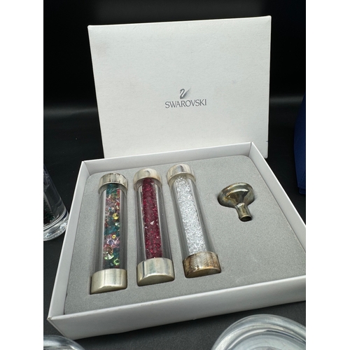 89 - Collection of Swarovski Crystal Collectables / Candle holders in boxes with COA - 1096435 / 895391 /