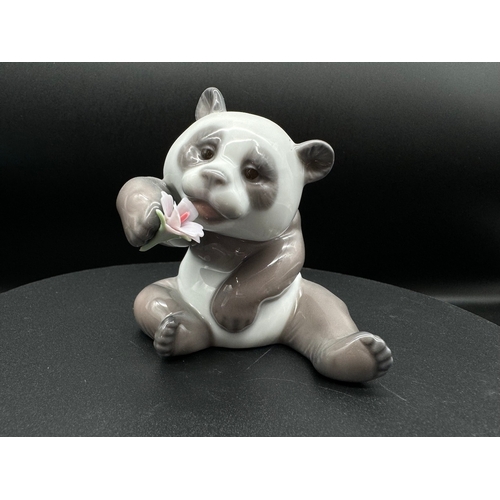 96 - Mint in Box Lladro Cheerful Panda 01008358