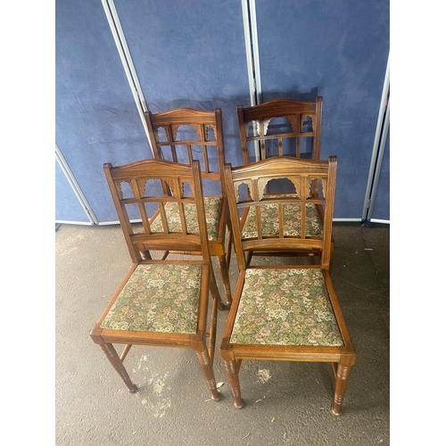 204 - A set of four Antique dining chairs.