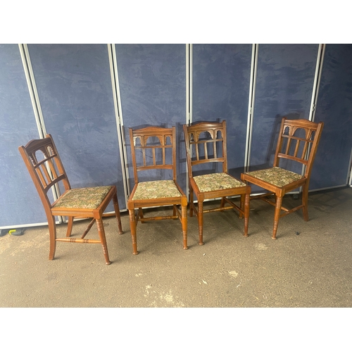 204 - A set of four Antique dining chairs.