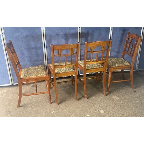 204 - A set of four Antique dining chairs.