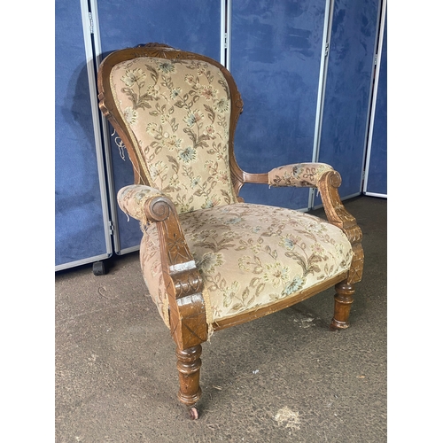 205 - Antique upholstered Nursing Chair