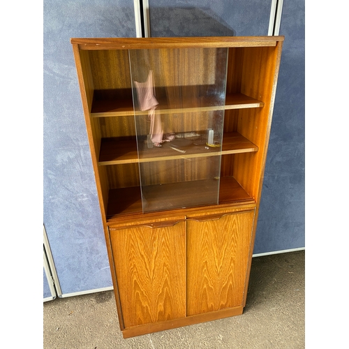 209 - Lovely Mid century Teak narrow display cabinet 

Dimensions - 11