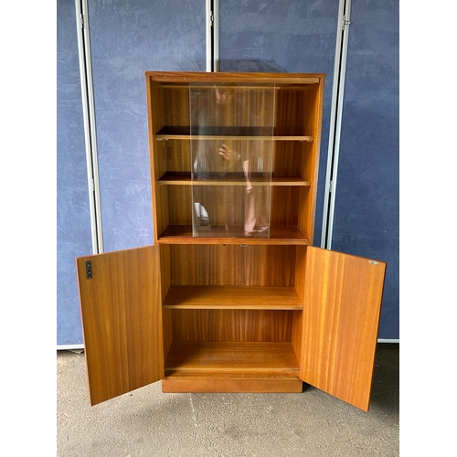 209 - Lovely Mid century Teak narrow display cabinet 

Dimensions - 11