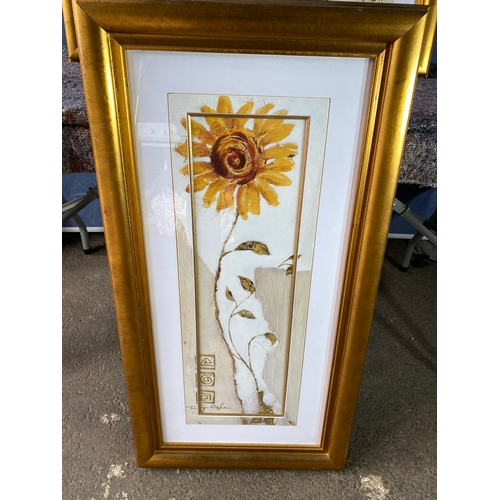 224 - A trio of gilt framed Tomasyn De Winter floral artworks