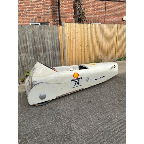 428 - Shell Eco Marathons Velomobile Project - Once used in America competitions to run on one gallon of f... 