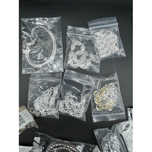 100 - Large quantity of new costume jewellery, bracelet, necklaces including 925 silver chains