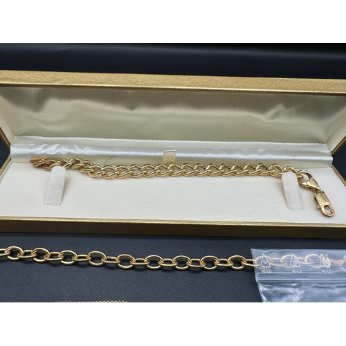 106 - Four Gold Plated 925 Silver Bracelets