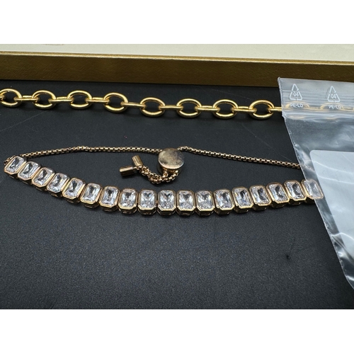 106 - Four Gold Plated 925 Silver Bracelets