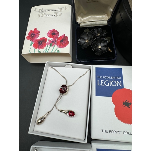 113 - Collection of Collectable The Royal British Legion Poppy Appeal Collection of Brooches, Chains, Brac... 