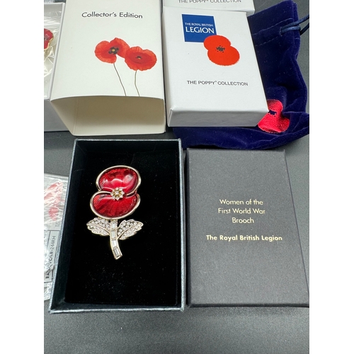 113 - Collection of Collectable The Royal British Legion Poppy Appeal Collection of Brooches, Chains, Brac... 