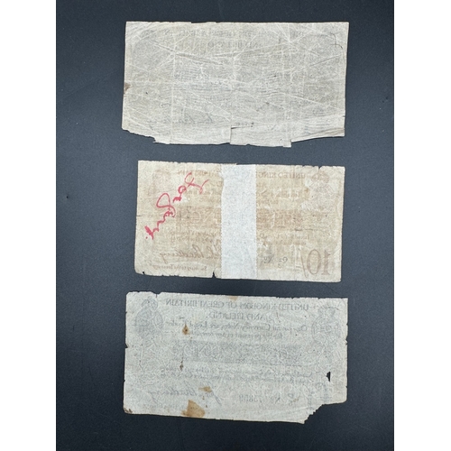 117 - Two John Bradbury Treasury £1 Notes - P5 / L5 + 10 Shillings Q2 c1914/1915