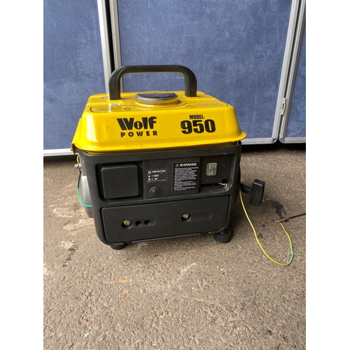 442 - Wolf Power Model 950 portable petrol generator.