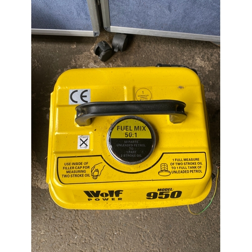 442 - Wolf Power Model 950 portable petrol generator.