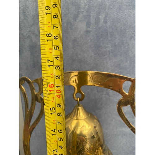 459 - A large quantity of vintage mid to late 20th century brass / metal collectables including bells, pic... 