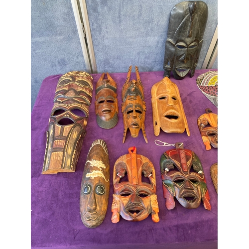 478 - A large Quantity of African / Tribal masks.