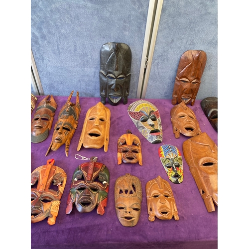 478 - A large Quantity of African / Tribal masks.