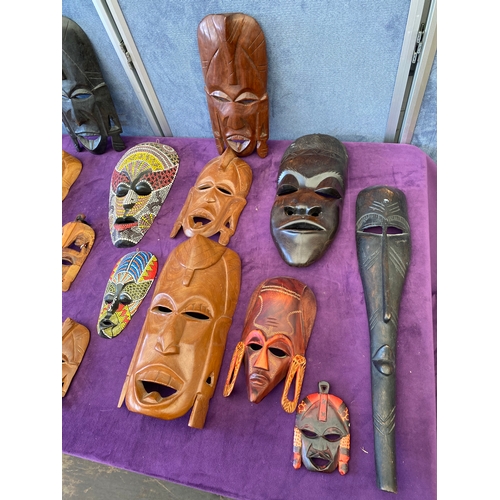 478 - A large Quantity of African / Tribal masks.