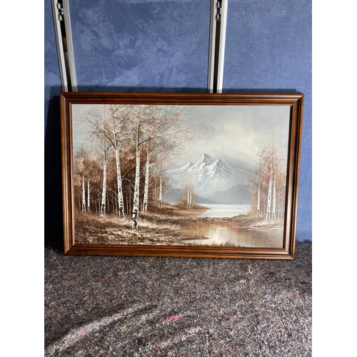 484 - Large original Landscape oil on canvas signed by Bringer.