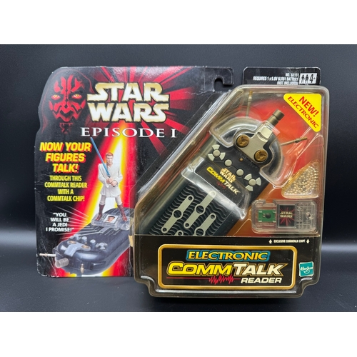 417 - 1998 Star Wars Episode 1 CommTalk Reader, Jar Jar Binks, C-3PO Figures + Loose Readers