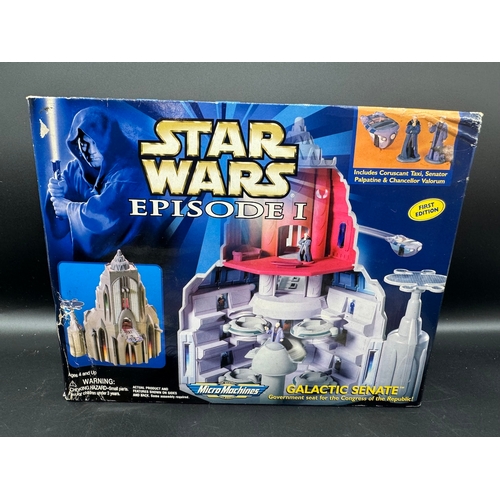 421 - Star Wars Micro Machines Sets - Episode 1 Galactic Senate + X-Wing, Y-Wing & imperial Star Destroyer