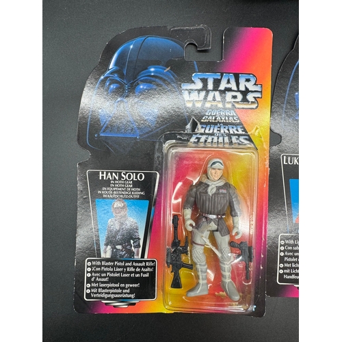 422 - 1995 Star Wars Action Figures Imperial Speed biker, Han Solo, Luke Skywalker X-Wing + Boba Fett