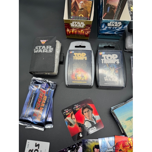 425 - Quantity of Star Wars Topps Trading Cards, Top Trumps, Micro Fax + others from the last 20 years