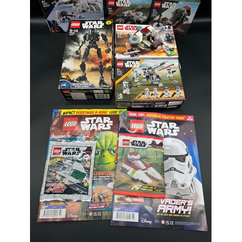 430 - Collection of Sealed Star Wars Lego Sets + Magazines with free Gifts