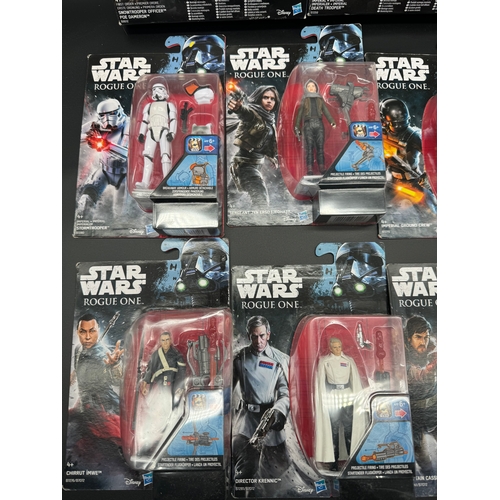 443 - Nine 2016 Star Wars Boxed Rouge One Auction Figures