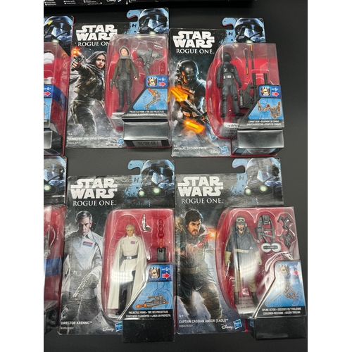 443 - Nine 2016 Star Wars Boxed Rouge One Auction Figures