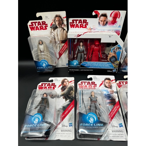 445 - 6 x Star Wars Force Link Action Figures - 2017