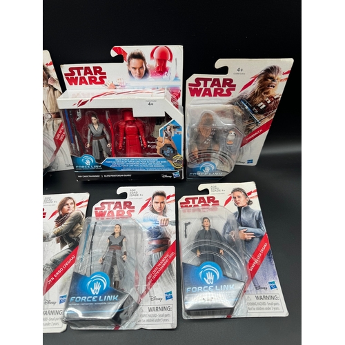 445 - 6 x Star Wars Force Link Action Figures - 2017