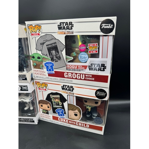 448 - Six Boxed Star Wars Pop Figures including Darth Vader, Purge Tropper, Stormtropper, Concept Series D... 