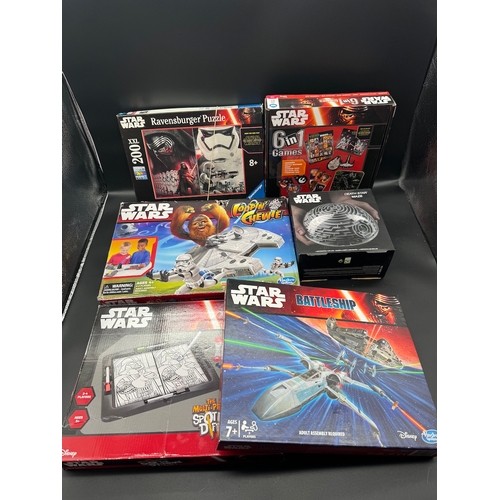 451 - Lot of 6 Star Wars Board Games / Puzzles