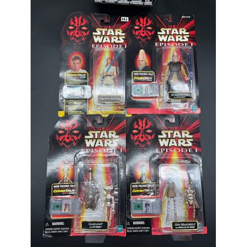 462 - 5 x Star Wars Carded Figures Episode 1 - 1998 including Deluxe Boba Fett Figure 1996