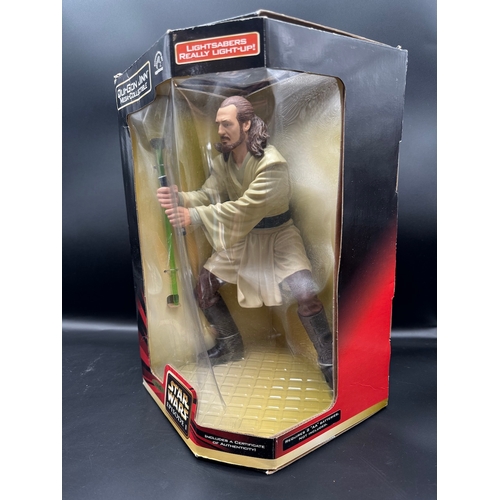 466 - Star Wars Episode 1 Jar Jar Bins Bank + Qui-Gon Jinn Mega Collectable