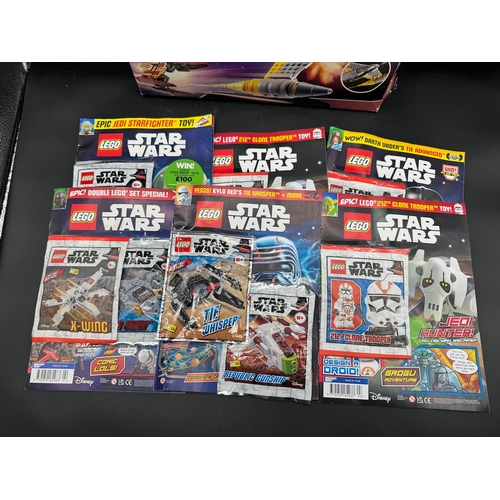 481 - Incomplete Lego Star Wars Naboo N-1 Starfighter + Lego Magaziones with free gifts