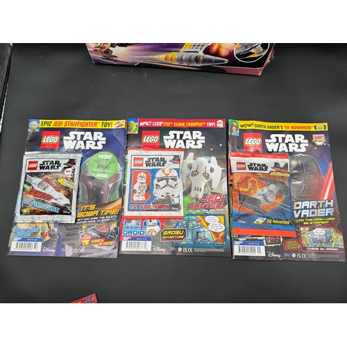 481 - Incomplete Lego Star Wars Naboo N-1 Starfighter + Lego Magaziones with free gifts