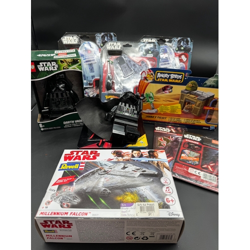 501 - Collection of Star Wars Collectables including Lego Darth Vader Alarm Clock, Revell Millennium Falco... 